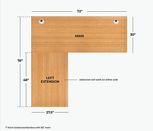 Carbonized deals bamboo desk